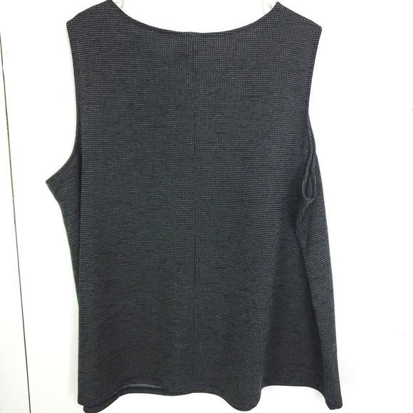 Catherines Top Womens 2X Any Wear Speckled Basic Cutout Neck Sleeveless Shell - Picture 7 of 7